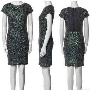 Alice + Olivia Taryn Sequined Fitted Mini Dress Size 4